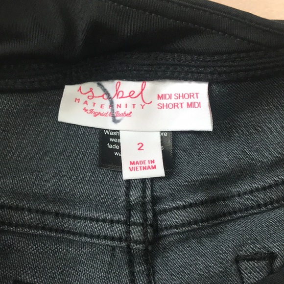 Isabel Maternity Black Midi Shorts - Picture 5 of 6